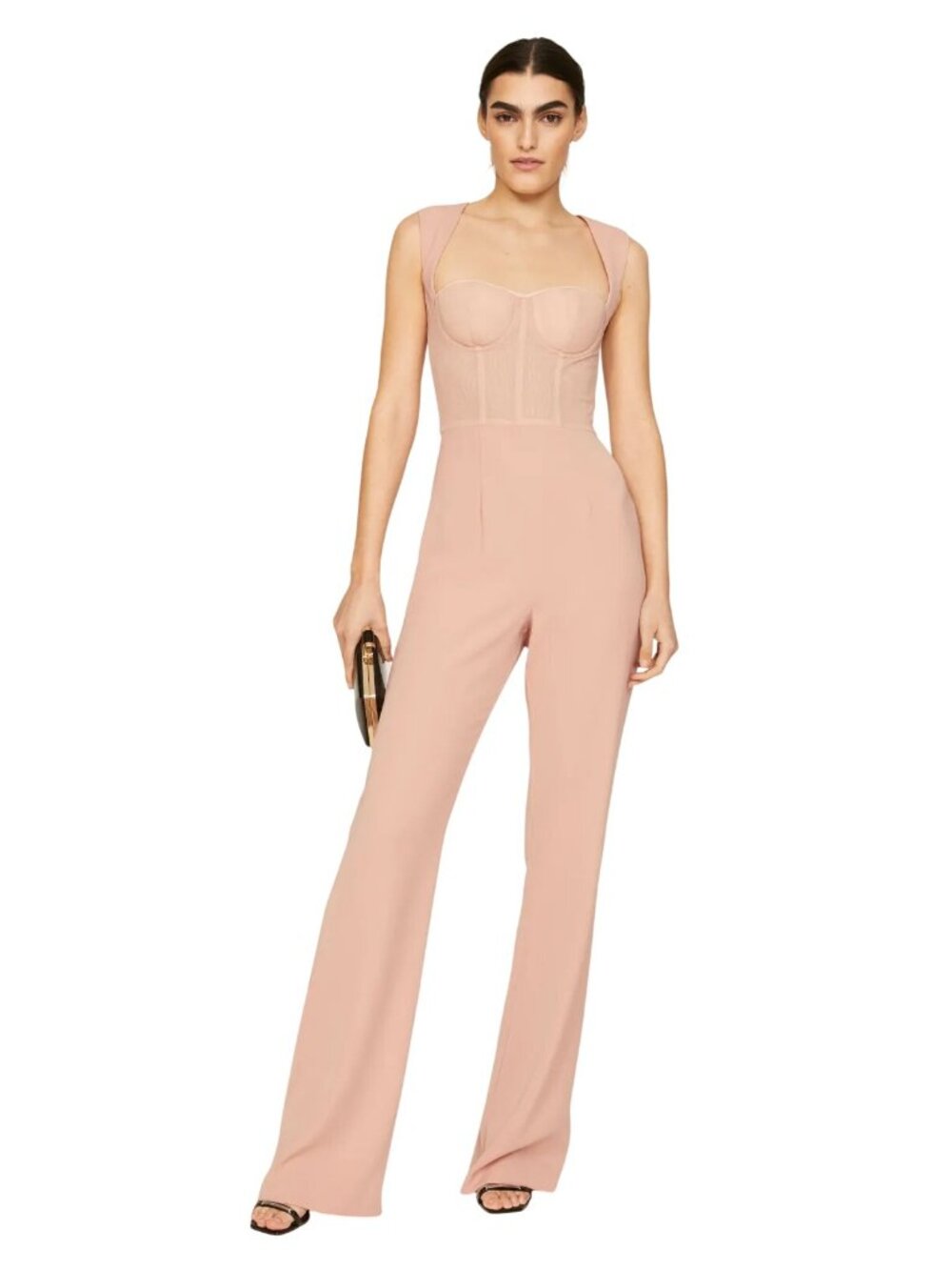 Black Halo Malvina Jumpsuit in Mauve 8 Womens Tailored Catsuit Corset Outfit